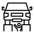 Auto mechanic fix car icon, outline style Royalty Free Stock Photo