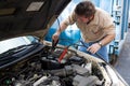 Auto Mechanic - Jumper Cables Royalty Free Stock Photo