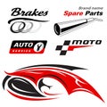 Auto moto icons Royalty Free Stock Photo