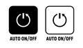 Auto off icon power automatic switch. Auto on button light time starter automatic Royalty Free Stock Photo