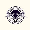 Auto Paint logo design template vector .spray gun vector Royalty Free Stock Photo