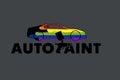 Auto Paint Logo Template Design Vector Royalty Free Stock Photo