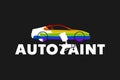 Auto Paint Logo Template Design Vector Royalty Free Stock Photo