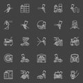 Auto painting outline icons