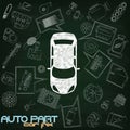 Auto part chalk