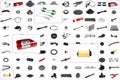 Auto parts collage Royalty Free Stock Photo