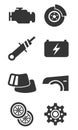 Auto parts icon set part one