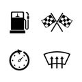 Auto parts. Simple Related Vector Icons