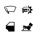 Auto parts. Simple Related Vector Icons Royalty Free Stock Photo