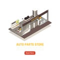 Auto Parts Store Isometric