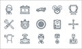 auto racing line icons. linear set. quality vector line set such as gearshift, mechanic, repair, piston, podium, tools, test,