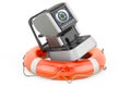 Auto refractometer with lifebelt, 3D rendering