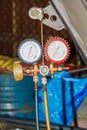 Auto refrigerant gauges