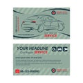 Auto repair business card template. Create your own business cards. Royalty Free Stock Photo