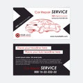 Auto repair business card template. Create your own business cards. Royalty Free Stock Photo