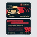 Auto repair business card template. Create your own business cards. Royalty Free Stock Photo