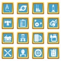 Auto repair icons set sapphirine square vector Royalty Free Stock Photo