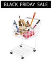 Auto Repair Tool Kits Black Friday Shopping Cart Royalty Free Stock Photo