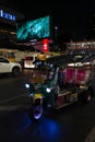 The auto rickshaw, called tuk-tuk in Thailand Royalty Free Stock Photo