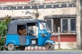 Auto rickshaw or tuk-tuk on the street of Hikkaduwa in Sri Lanka