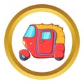 Auto rickshaw vector icon