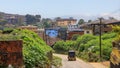 Auto rikshaw in a narrow street in tourist town Madikeri, Karnataka, India