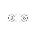 Auto-rotate Button Icon Vector in Line Style. Rotate Smartphone Screen Symbols Royalty Free Stock Photo
