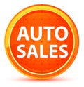 Auto Sales Natural Orange Round Button