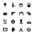 Auto Service Flat Icons Set Royalty Free Stock Photo