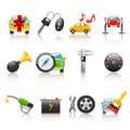 Auto service icons Royalty Free Stock Photo