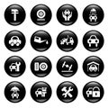 Auto service icons Royalty Free Stock Photo