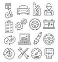 Auto Service Line Icons