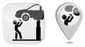 Auto service point marker icon