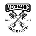 Auto service. Service station. Car repair. Design element for logo, label, emblem, sign. Royalty Free Stock Photo