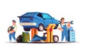 Auto Service Vector Illustration