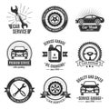 Auto Services Black White Emblems