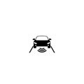 Auto smart car icon. Autonomous car icon isolated on white background Royalty Free Stock Photo