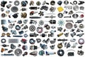 Auto spare parts car on the white background. Royalty Free Stock Photo