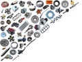 Auto spare parts car on the white background. Royalty Free Stock Photo