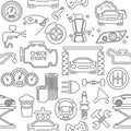 355_Auto spare parts seamless pattern. Royalty Free Stock Photo