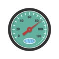 Auto speedometer icon, flat style