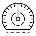 Auto speedometer icon, outline style