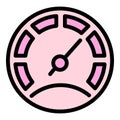 Auto speedometer icon, outline style