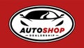 Auto sports car dealership logo badge with silhouette icon motor vehicle Royalty Free Stock Photo