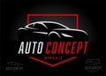 Auto sports car logo design concept Royalty Free Stock Photo