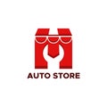 Auto store logo design vector Royalty Free Stock Photo