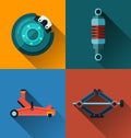 Auto suspension flat design