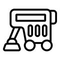 Auto sweeper icon outline vector. Clean city street