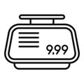 Auto taximeter icon outline vector. Cab app map