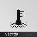 Auto thermometer illustration icon on gray background